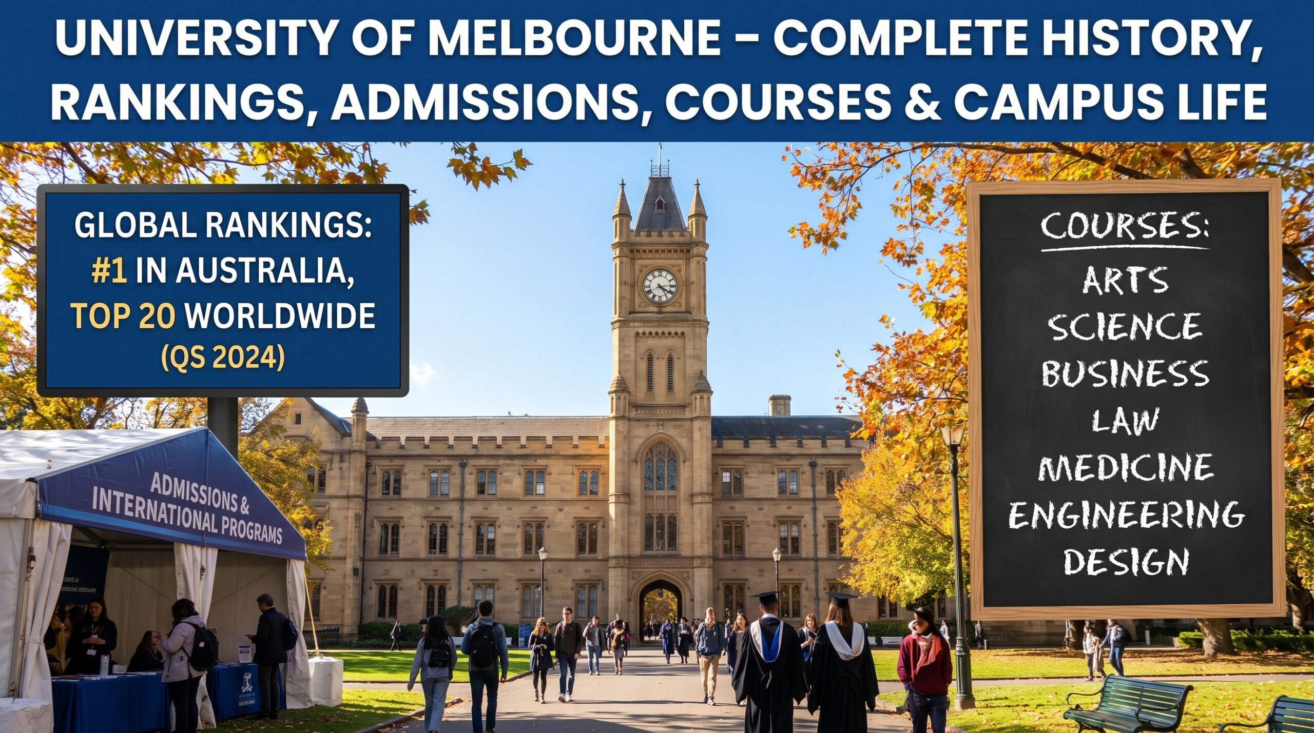 University of Melbourne – Complete History, Rankings, Admissions, Courses & Campus Life