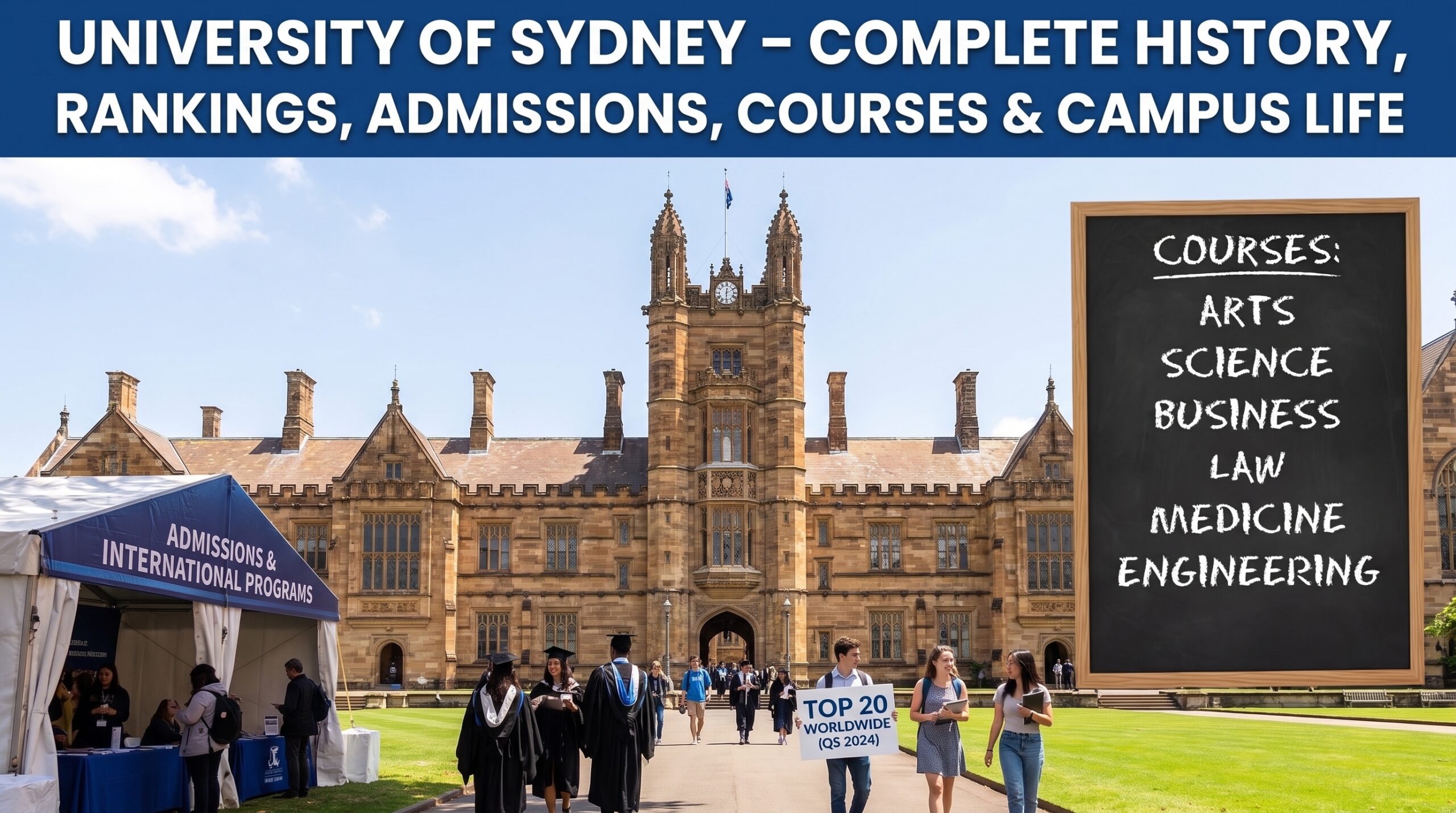 University of Sydney – Complete History, Rankings, Admissions, Courses & Campus Life